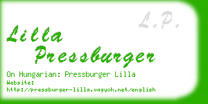 lilla pressburger business card